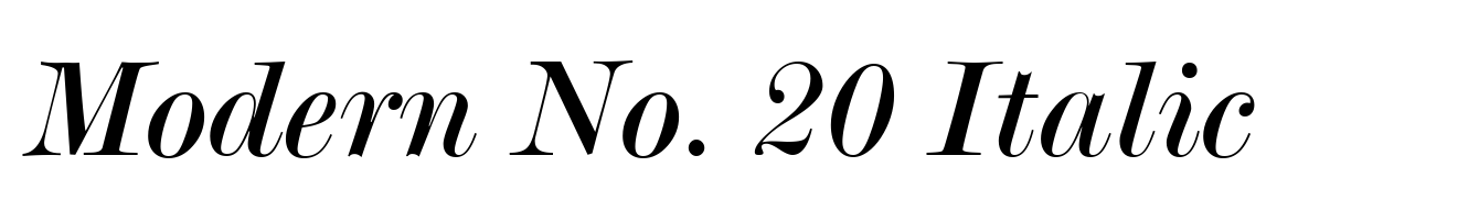 Modern No. 20 Italic